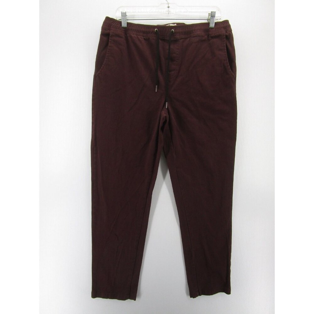 LIRA CRTV SCTY Pants XL Red Chino Khakis Drawstring Canvas 32X30